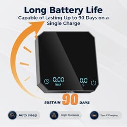 ikape rechargeable mini coffee scale with timer for espresso and pour over brewing