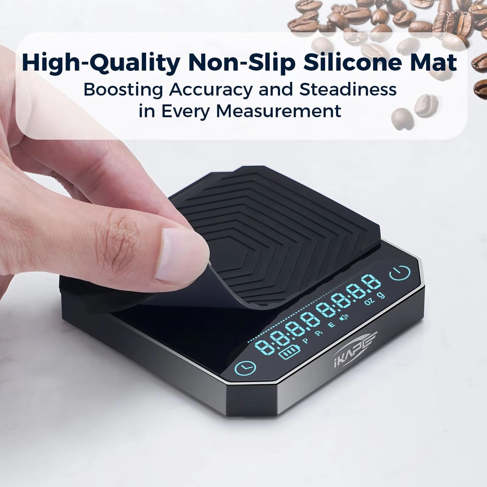 IKAPE Rechargeable Mini Coffee Scale With Timer For Espresso And Pour Over Brewing 1