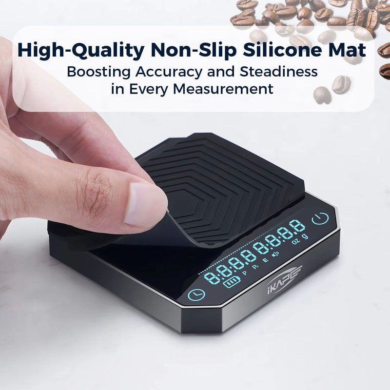 IKAPE Rechargeable Mini Coffee Scale With Timer For Espresso And Pour Over Brewing 1