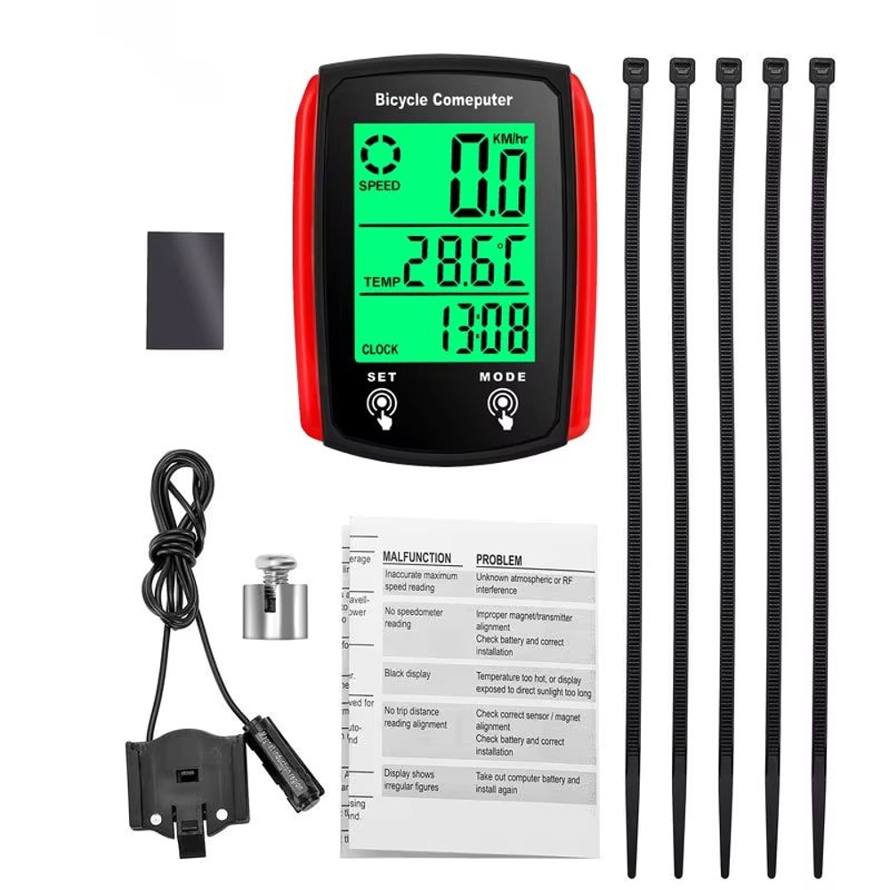 Wired Bike Computer LCD Speedometer And Odometer For Cycling 5