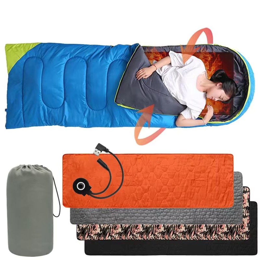USB Heated Sleeping Mat 6Zone Electric Warming Pad For Camping And Hiking 3