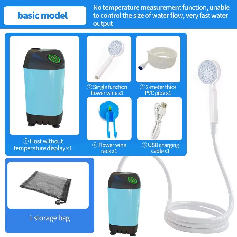 Portable Rechargeable USB Outdoor Shower Pump For Camping And Pet Bath 3
