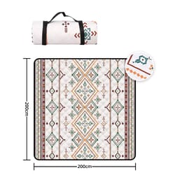 extra large waterproof outdoor picnic blanket 6'6"x6'6" with carrying handle