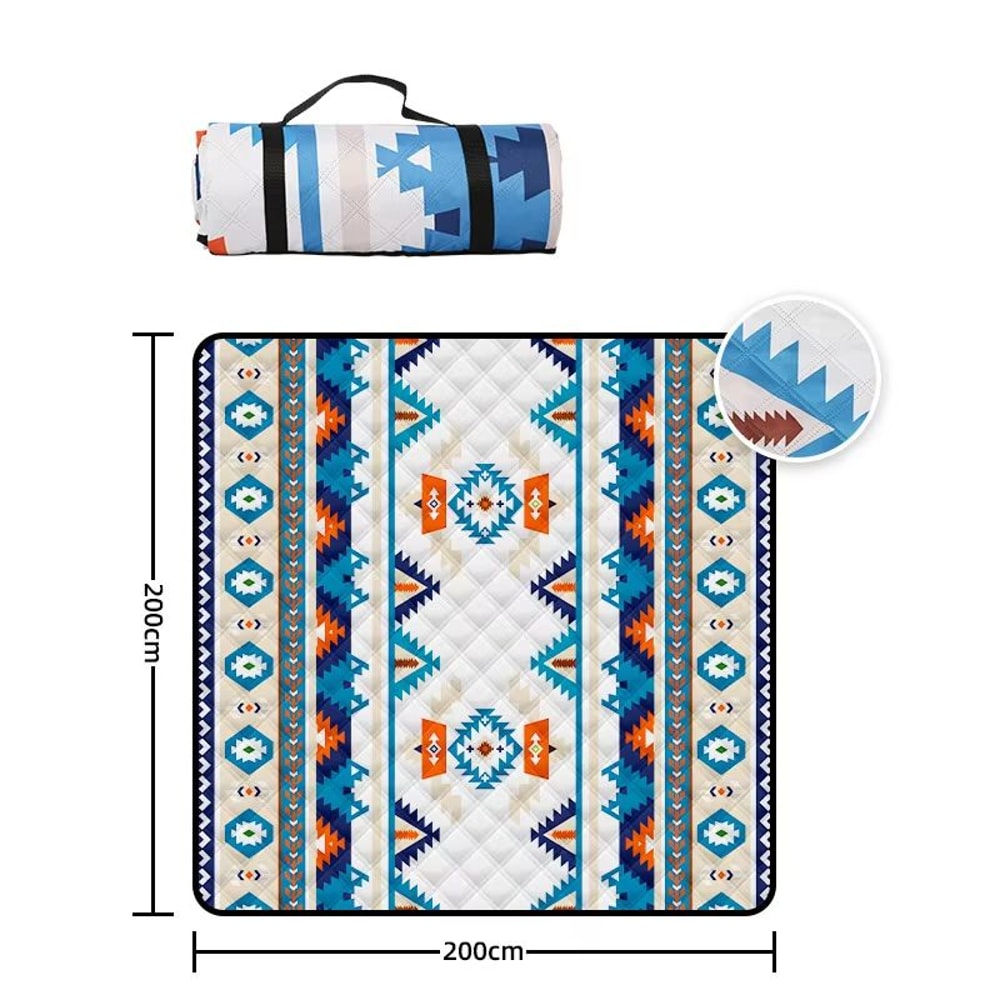 Extra Large Waterproof Outdoor Picnic Blanket 66x66 With Carrying Handle 7