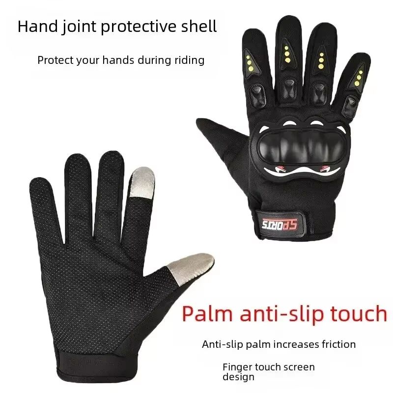 Mens FullFinger Motorcycle Gloves With Touchscreen And Protective Reinforcement 1