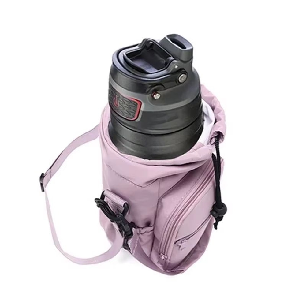 Portable Insulated Water Bottle Bag With Adjustable Strap And Phone Pocket 2