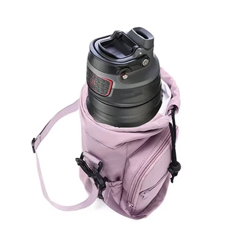 Portable Insulated Water Bottle Bag With Adjustable Strap And Phone Pocket 2
