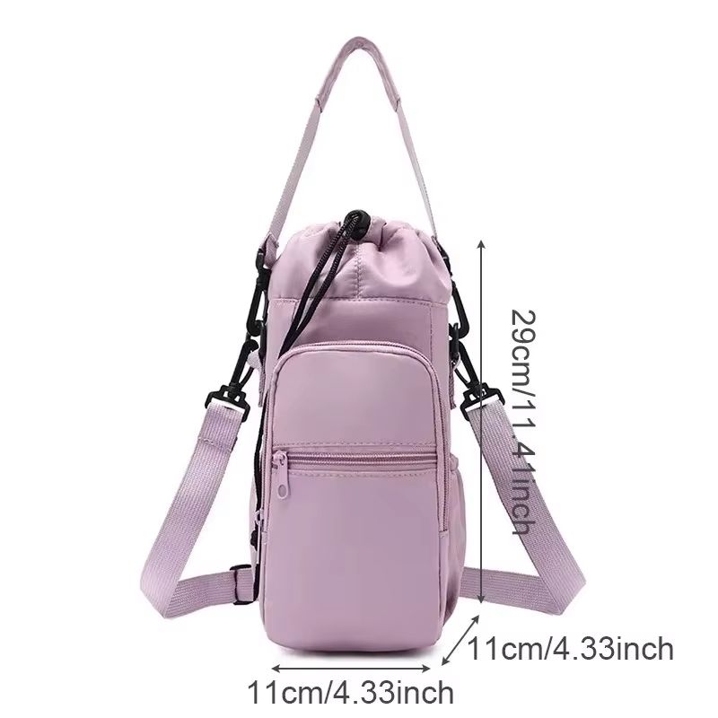 Portable Insulated Water Bottle Bag With Adjustable Strap And Phone Pocket 5