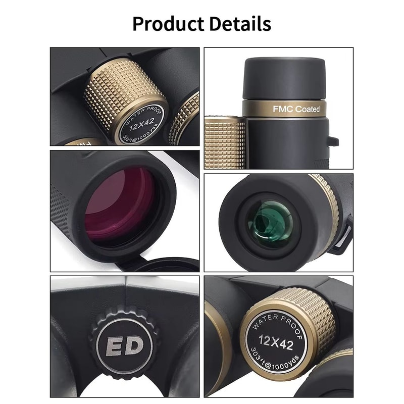 12x42 Professional Binoculars With ED Lens And BAK4 Prism Waterproof Outdoor Optics 4