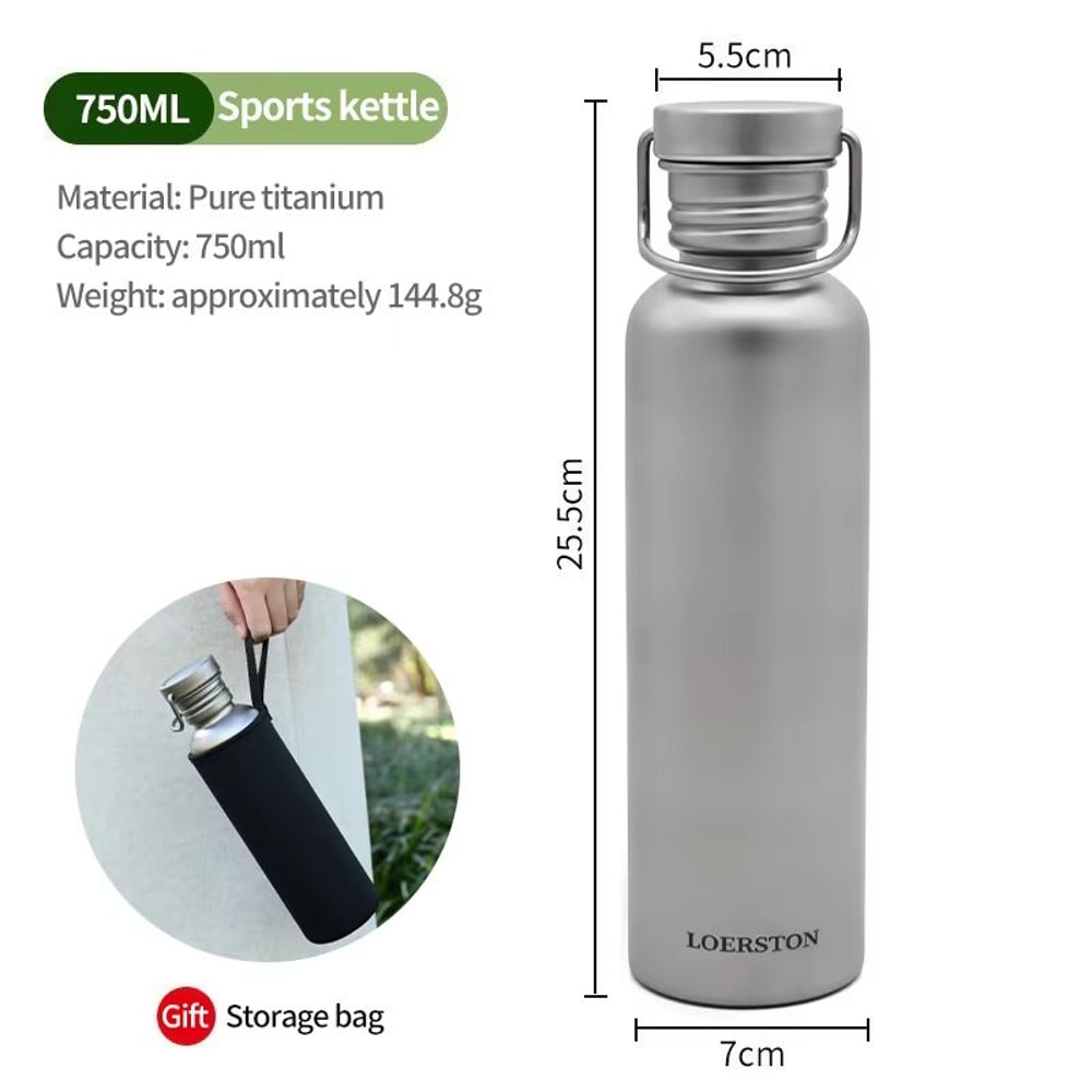 Portable Pure Titanium Sports Water Bottle For Outdoor Cycling And Camping 8