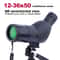 1236x50 Zoom Spotting Scope Monocular With BAK4 Prism Waterproof And AntiFog Outdoor Telescope 1