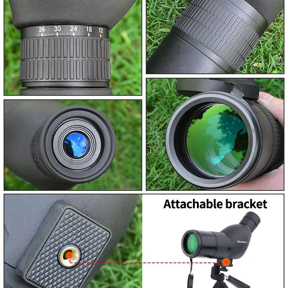 1236x50 Zoom Spotting Scope Monocular With BAK4 Prism Waterproof And AntiFog Outdoor Telescope 4