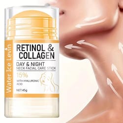 retinol & collagen day and night neck & facial cream stick – hydrating, moisturizing, non-greasy, easy-absorb formula