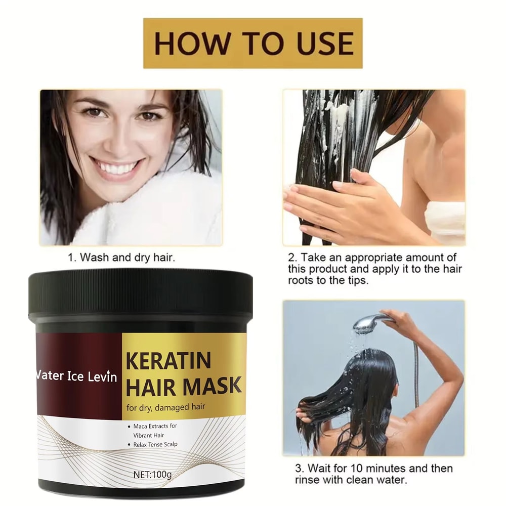 Magical Keratin Hair Mask 5 Second Deep Repair For Damaged Frizzy Hair With Shine Moisture 4