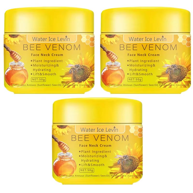 Bee Venom Neck Cream Moisturizing Sagging Improvement Fine Line Reduction Skin Repair 8