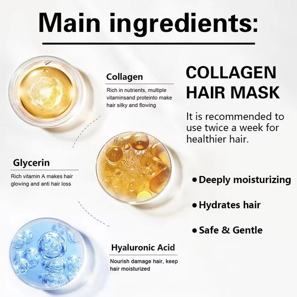 Collagen Moroccan Argan Oil Deep Repair Hair Mask Conditioning Treatment For Dry And Damaged Hair 1