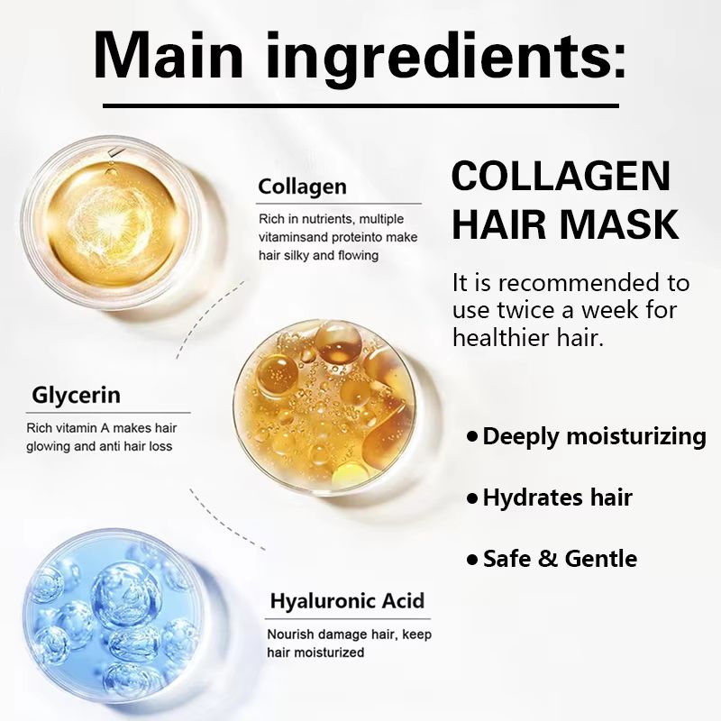 Collagen Moroccan Argan Oil Deep Repair Hair Mask Conditioning Treatment For Dry And Damaged Hair 1
