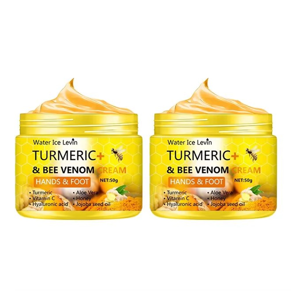 Turmeric Bee Venom AntiDrying Crack Foot Hand Repair Cream Deep Moisture Skin Renewal 7