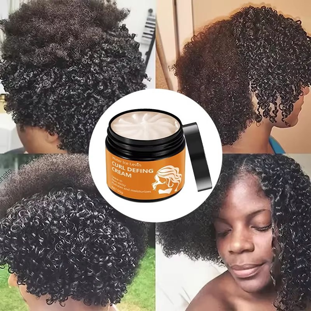 Black Castor Oil Curly Hair Styling Cream For Moisturizing And Defining Curls 0