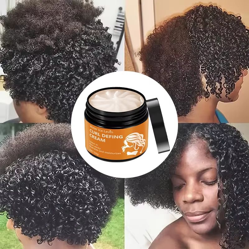 Black Castor Oil Curly Hair Styling Cream For Moisturizing And Defining Curls 0