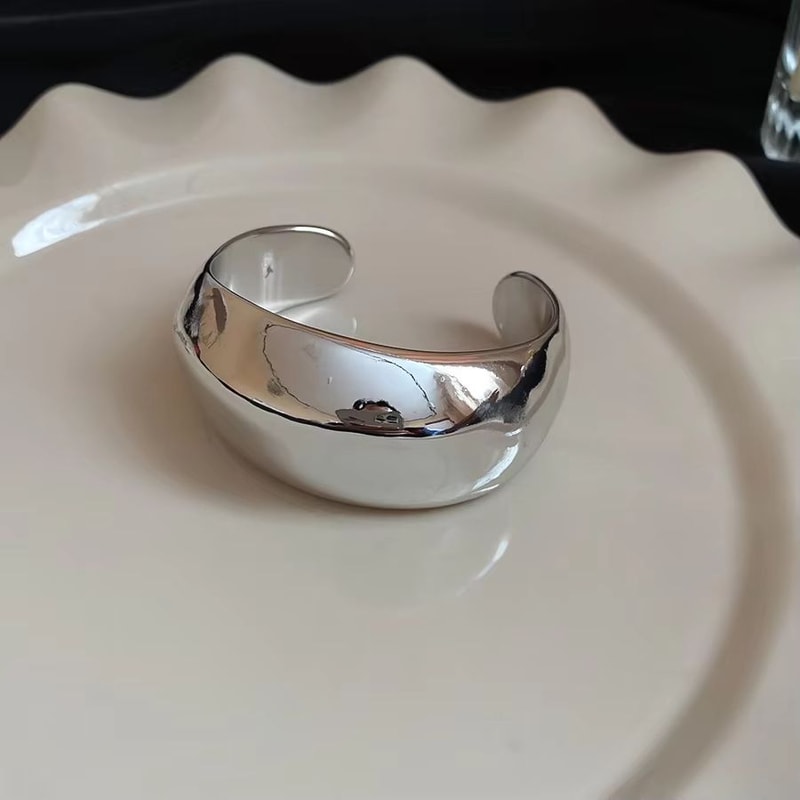 Irregular Geometric Twisted Open Bangle Bracelet For Women 3