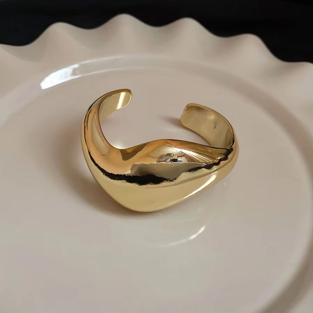 Irregular Geometric Twisted Open Bangle Bracelet For Women 4