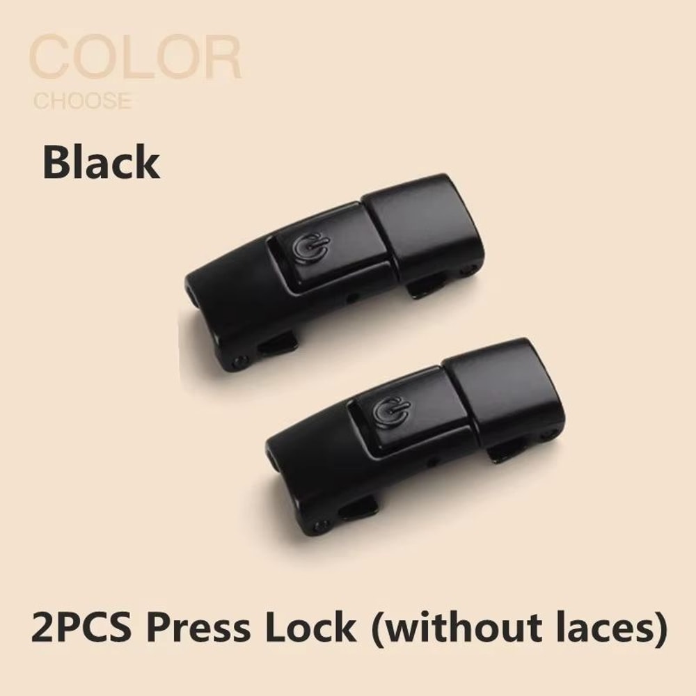 No Tie Press Lock Elastic Shoelaces 8mm Widened Flat Laces For Sneakers 4