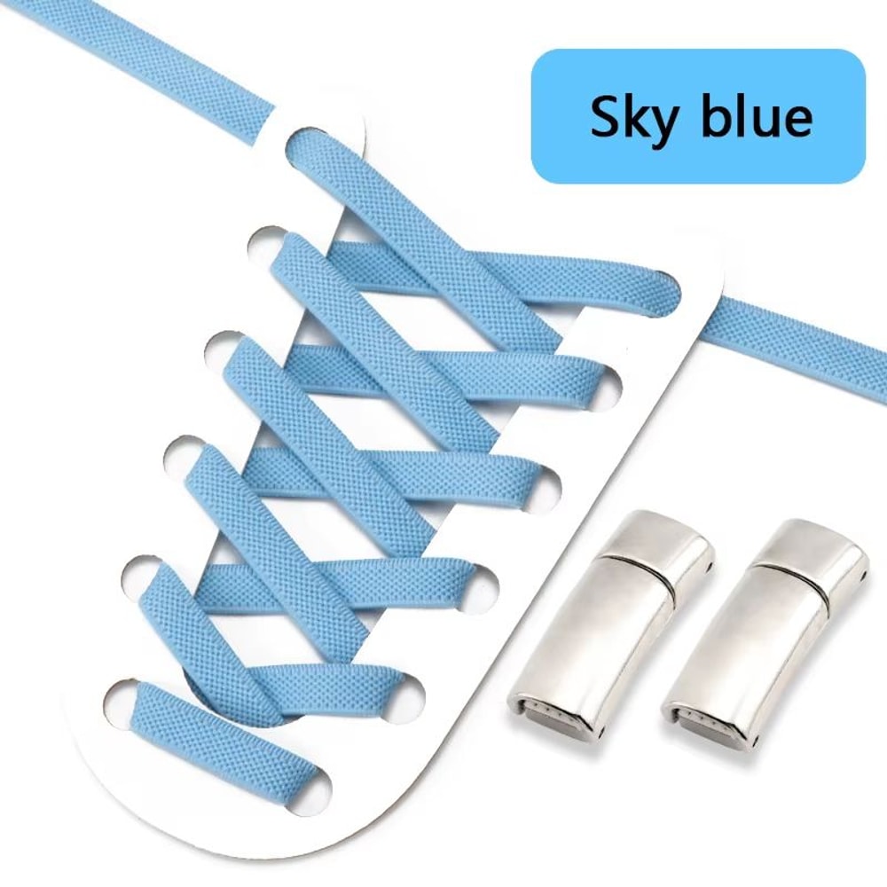 Magnetic NoTie Flat Elastic Shoelaces With Clip Stretch Sneaker Laces For Men Women And Kids 11