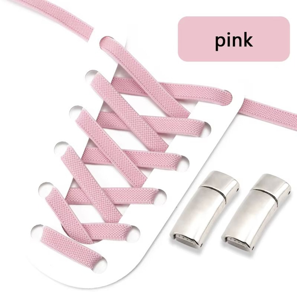 Magnetic NoTie Flat Elastic Shoelaces With Clip Stretch Sneaker Laces For Men Women And Kids 12
