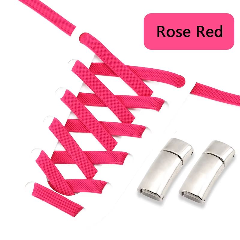 Magnetic NoTie Flat Elastic Shoelaces With Clip Stretch Sneaker Laces For Men Women And Kids 15