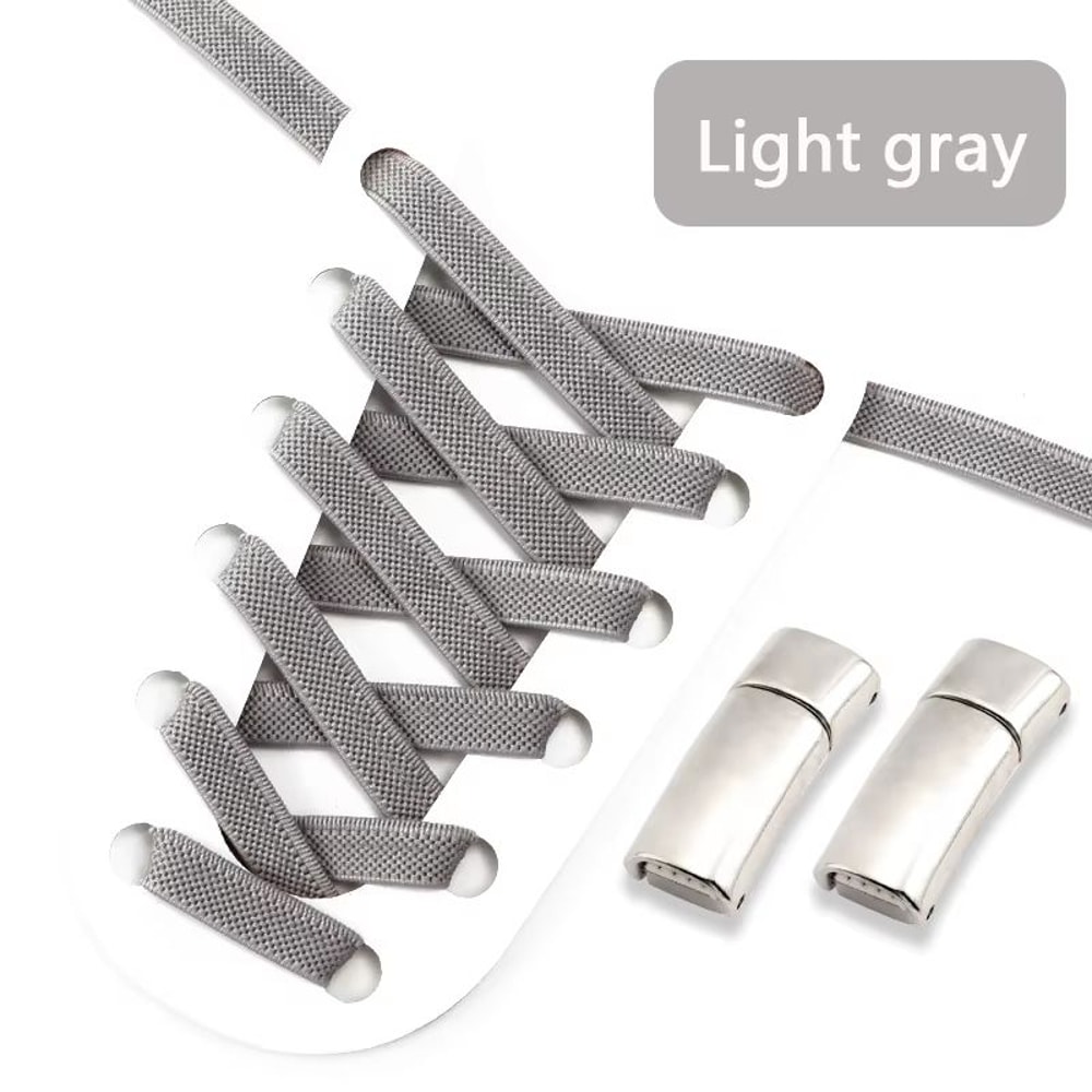 Magnetic NoTie Flat Elastic Shoelaces With Clip Stretch Sneaker Laces For Men Women And Kids 16