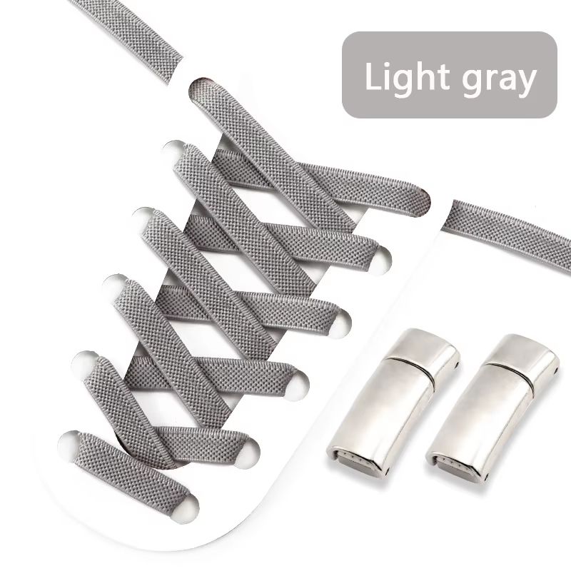 Magnetic NoTie Flat Elastic Shoelaces With Clip Stretch Sneaker Laces For Men Women And Kids 16