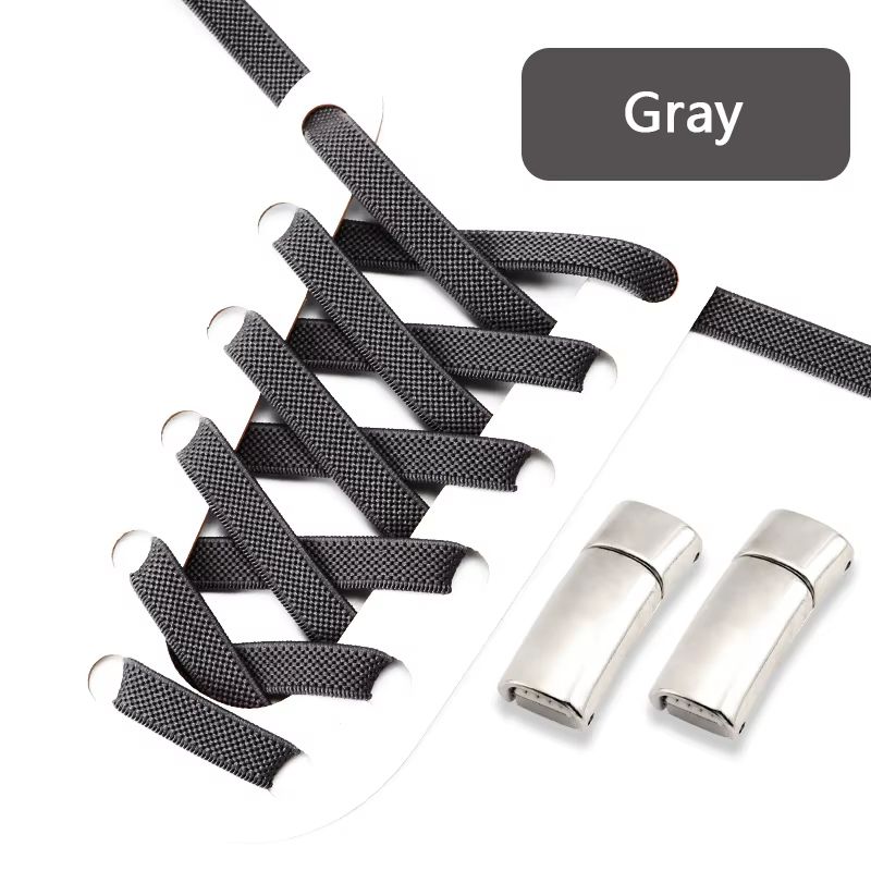 Magnetic NoTie Flat Elastic Shoelaces With Clip Stretch Sneaker Laces For Men Women And Kids 17