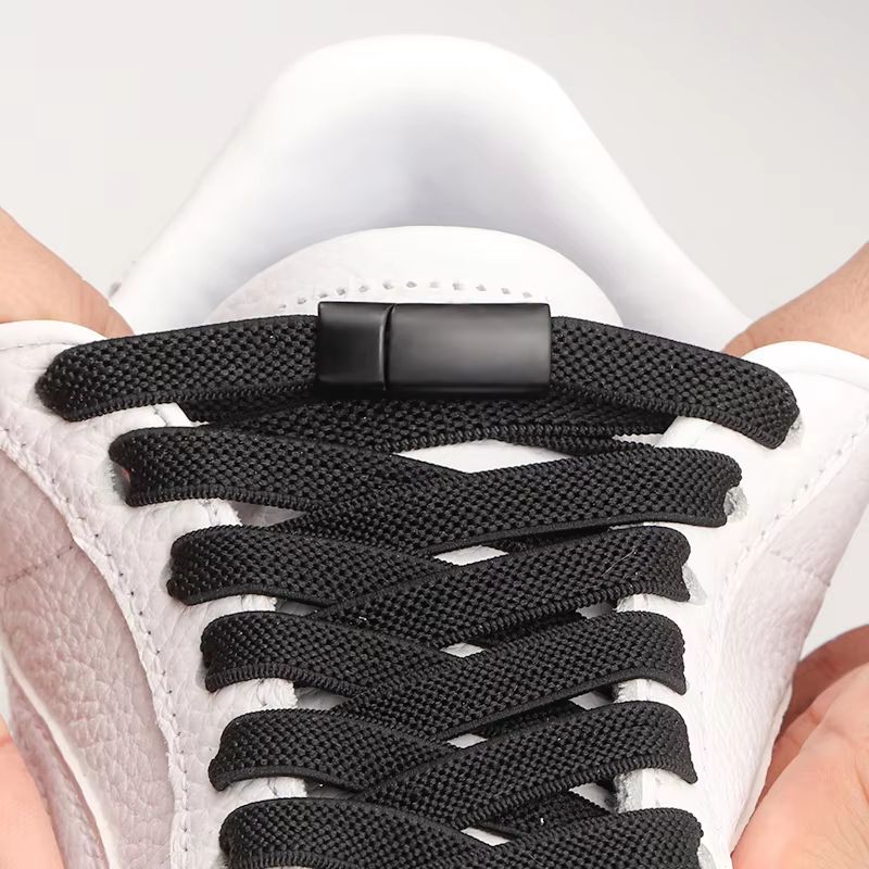 Magnetic NoTie Flat Elastic Shoelaces With Clip Stretch Sneaker Laces For Men Women And Kids 2