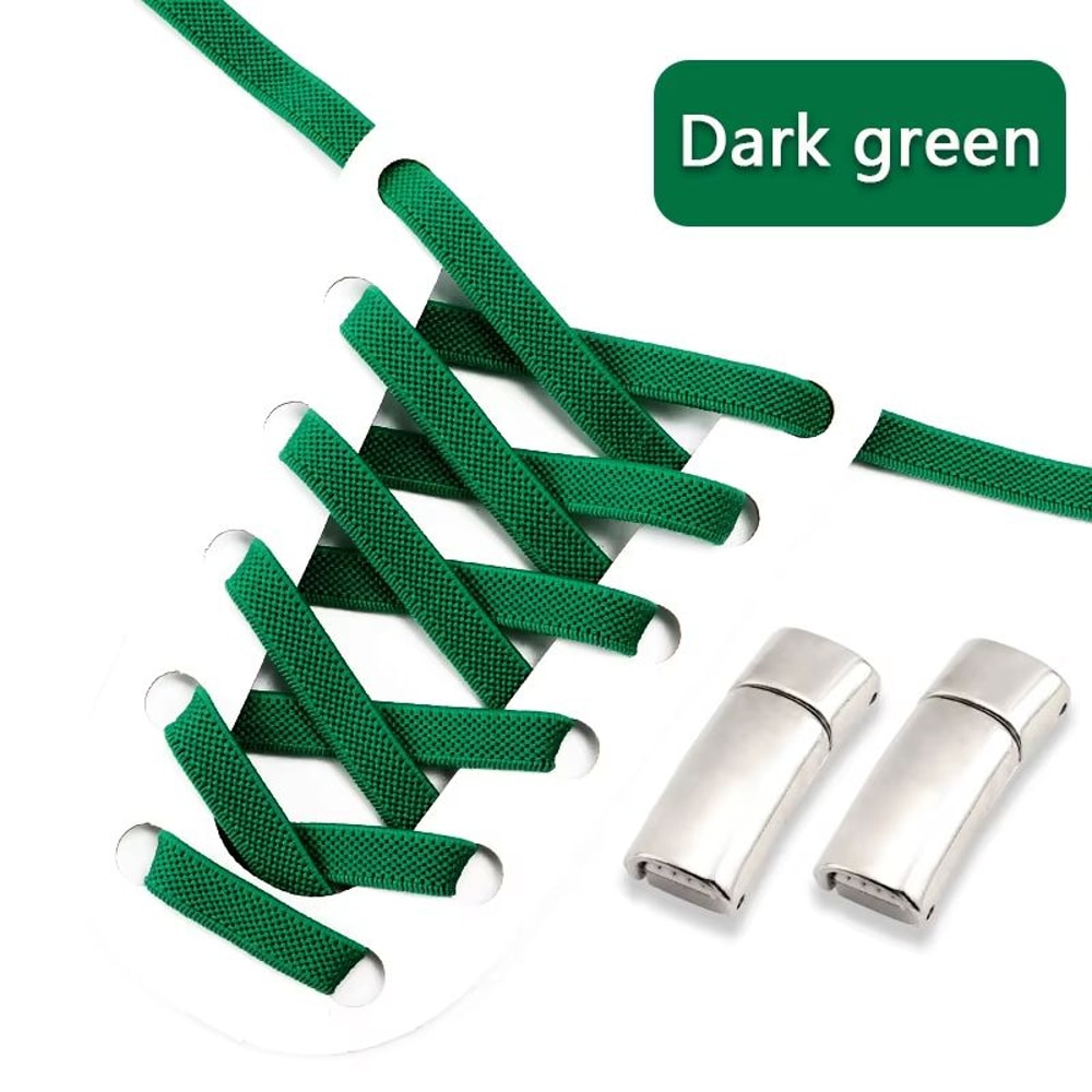 Magnetic NoTie Flat Elastic Shoelaces With Clip Stretch Sneaker Laces For Men Women And Kids 6