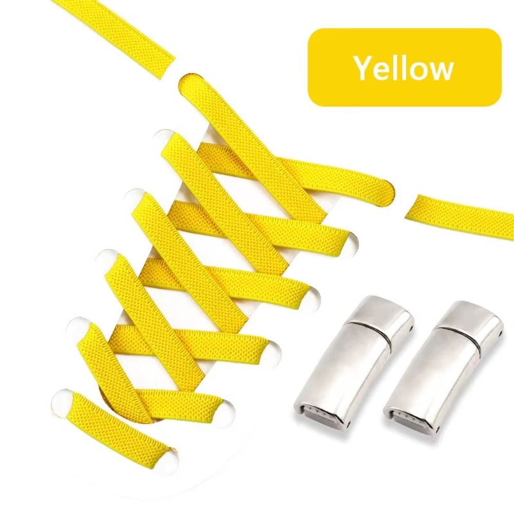 Magnetic NoTie Flat Elastic Shoelaces With Clip Stretch Sneaker Laces For Men Women And Kids 21