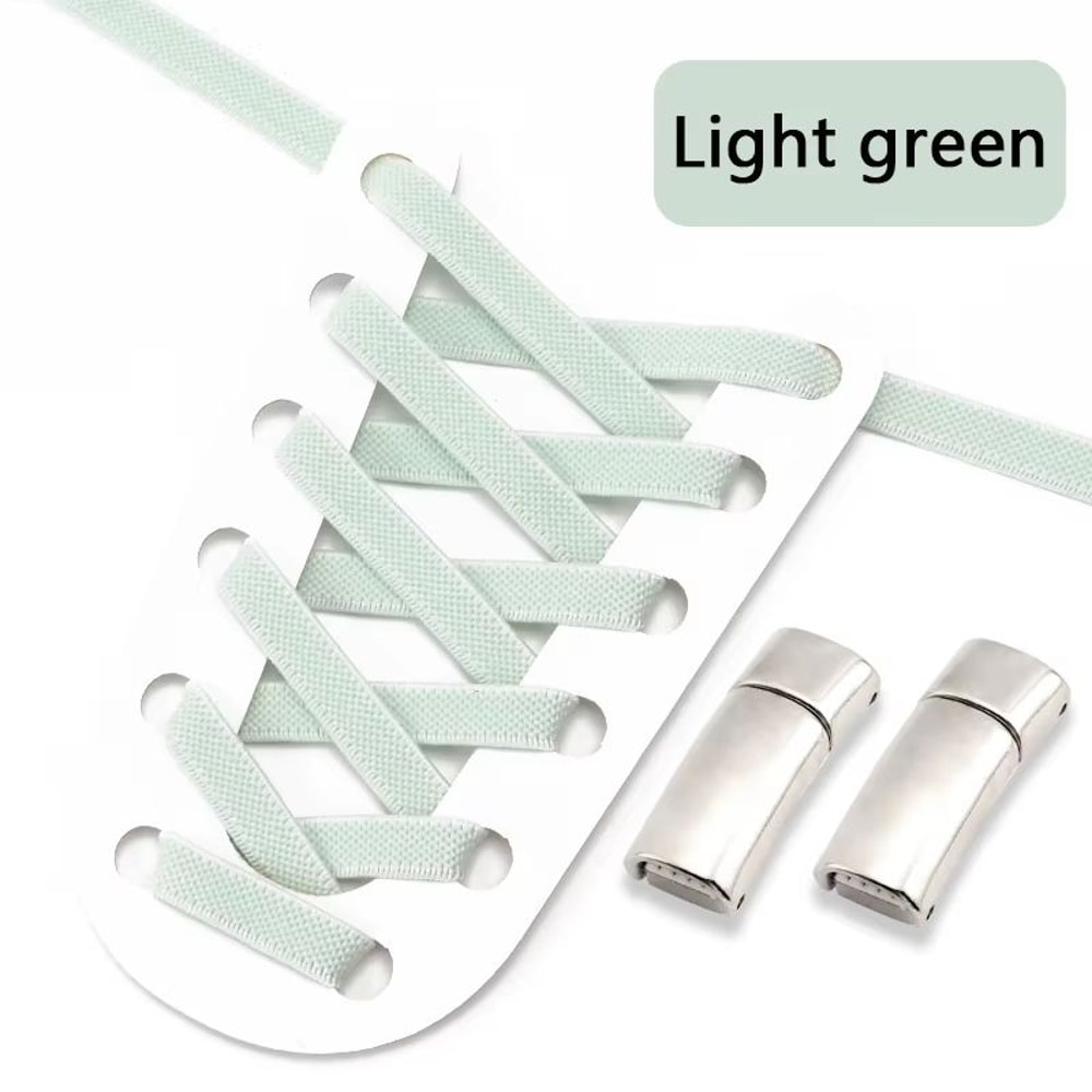 Magnetic NoTie Flat Elastic Shoelaces With Clip Stretch Sneaker Laces For Men Women And Kids 25