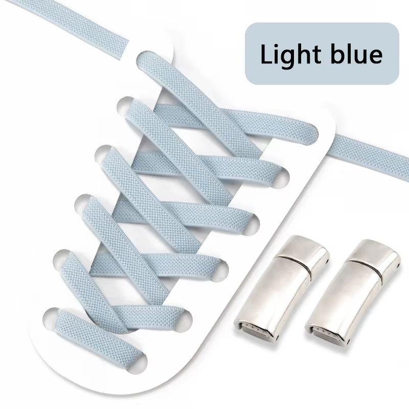 Magnetic NoTie Flat Elastic Shoelaces With Clip Stretch Sneaker Laces For Men Women And Kids 26