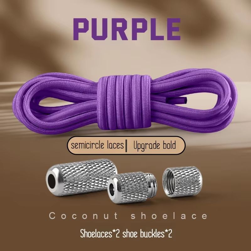 Round Elastic NoTie Shoelaces For Sneakers And Tennis Shoes Kids And Adult 24