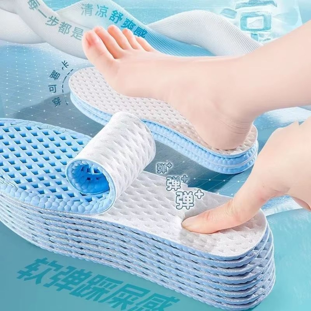 3Pair Summer Cooling Breathable Memory Foam Insoles With Shock Absorption 5