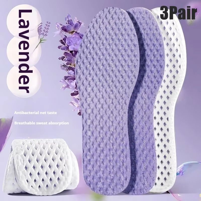 3Pair Summer Cooling Breathable Memory Foam Insoles With Shock Absorption 7