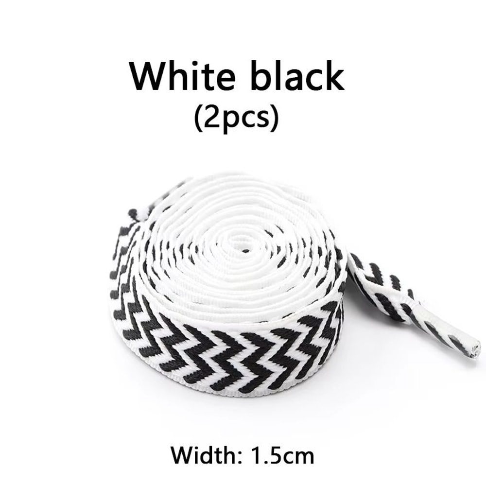 Flat Wavy Bread Style Shoelaces For Sneakers 059in 079in 118in Trend Shoe Lace Ropes 9