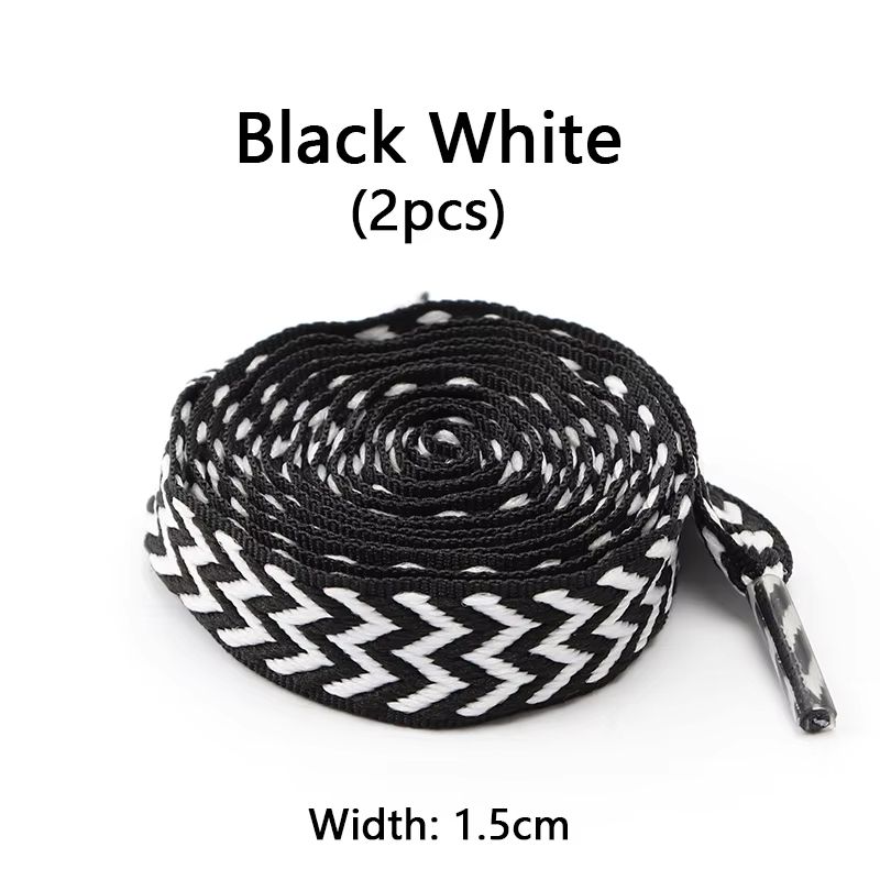 Flat Wavy Bread Style Shoelaces For Sneakers 059in 079in 118in Trend Shoe Lace Ropes 10