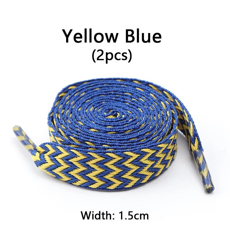 Flat Wavy Bread Style Shoelaces For Sneakers 059in 079in 118in Trend Shoe Lace Ropes 15