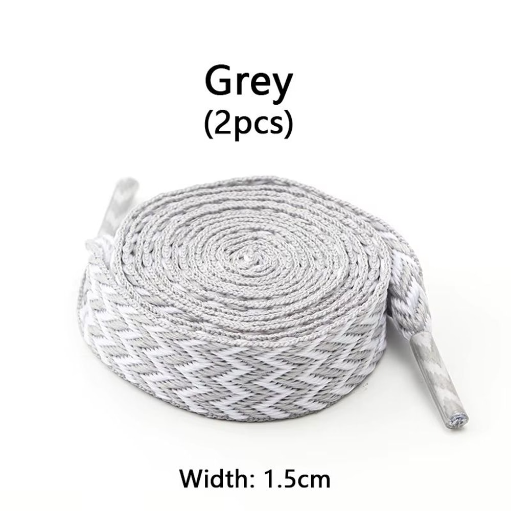 Flat Wavy Bread Style Shoelaces For Sneakers 059in 079in 118in Trend Shoe Lace Ropes 16