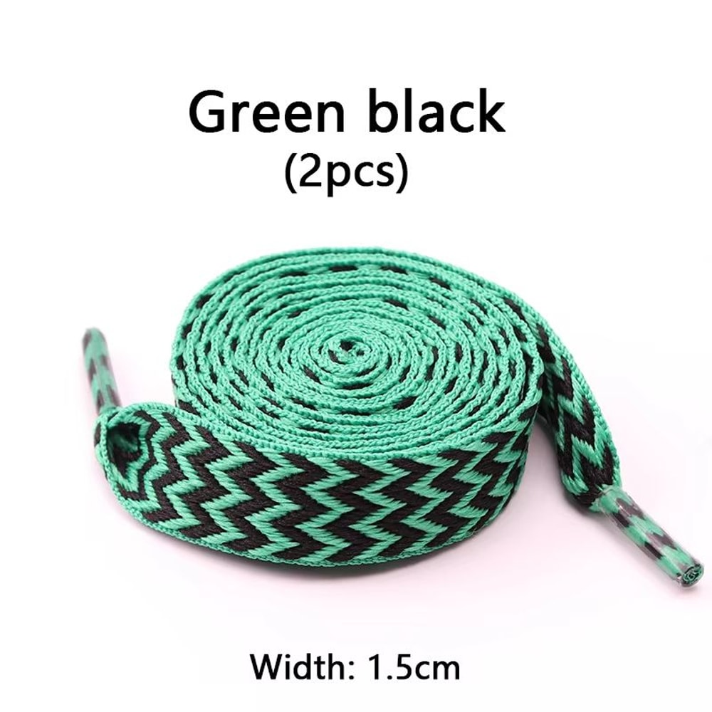 Flat Wavy Bread Style Shoelaces For Sneakers 059in 079in 118in Trend Shoe Lace Ropes 17