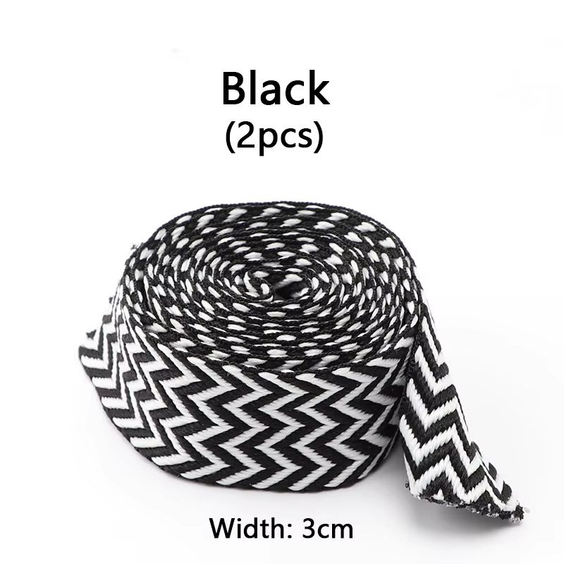 Flat Wavy Bread Style Shoelaces For Sneakers 059in 079in 118in Trend Shoe Lace Ropes 29