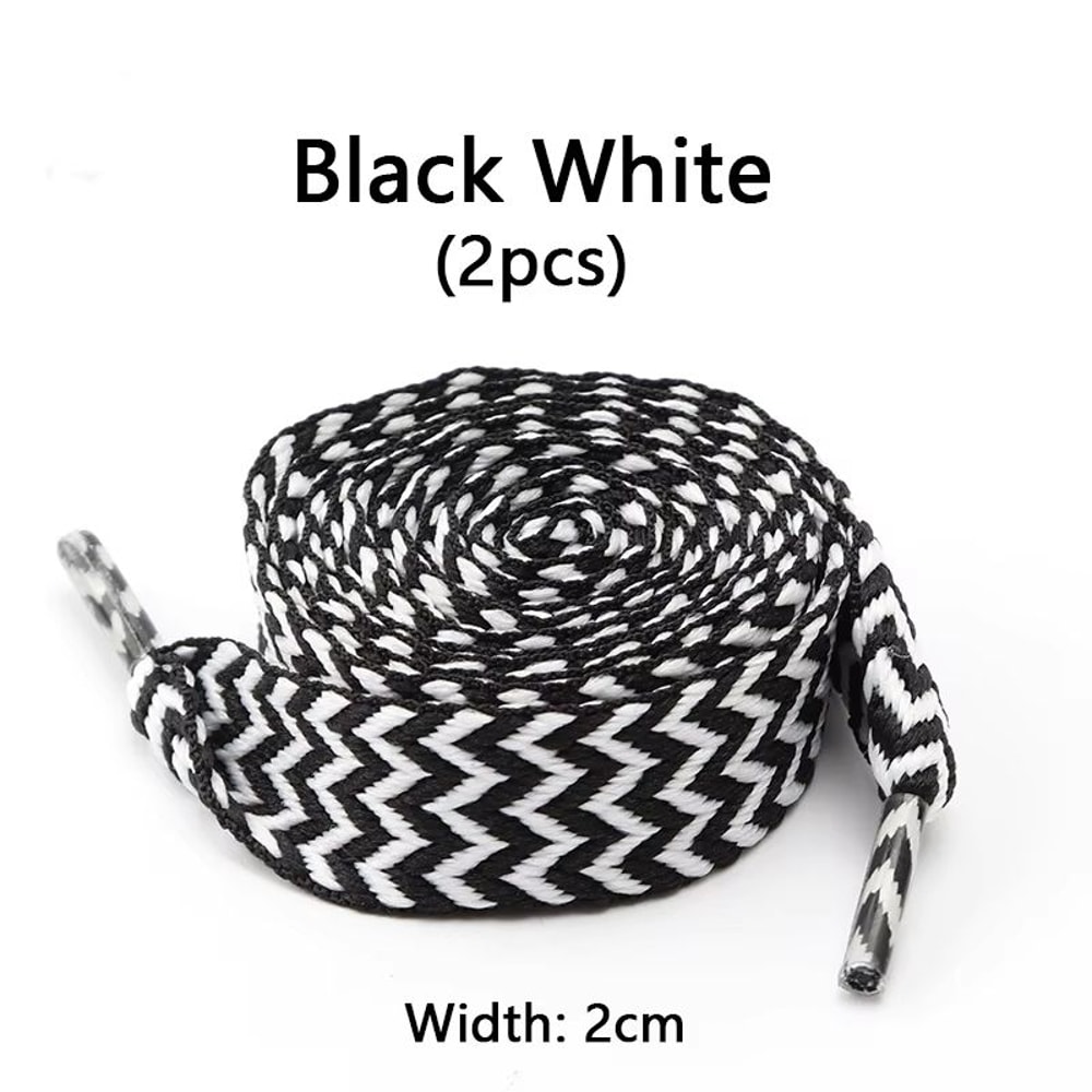 Flat Wavy Bread Style Shoelaces For Sneakers 059in 079in 118in Trend Shoe Lace Ropes 21