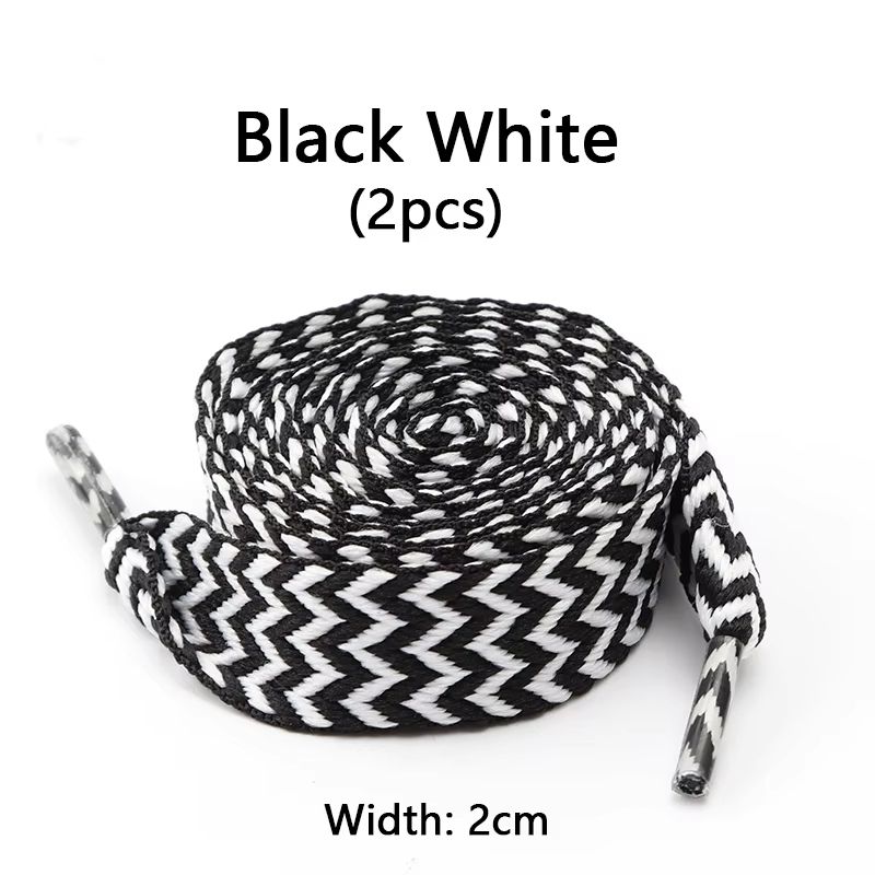 Flat Wavy Bread Style Shoelaces For Sneakers 059in 079in 118in Trend Shoe Lace Ropes 21