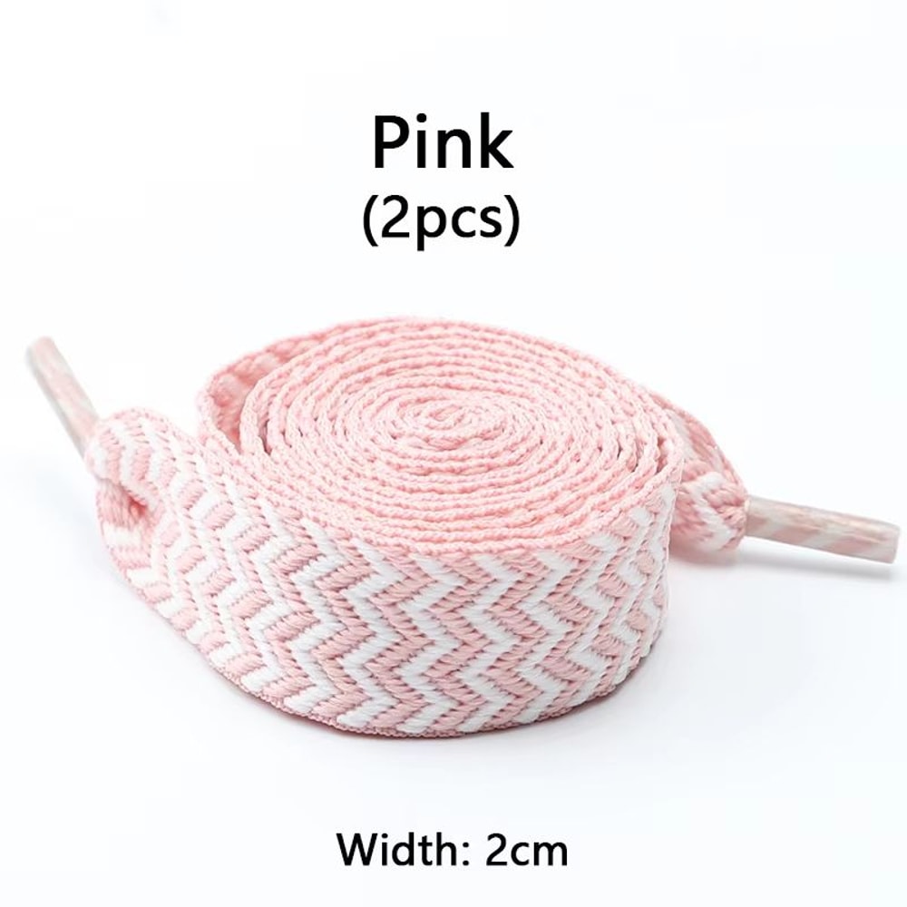 Flat Wavy Bread Style Shoelaces For Sneakers 059in 079in 118in Trend Shoe Lace Ropes 23